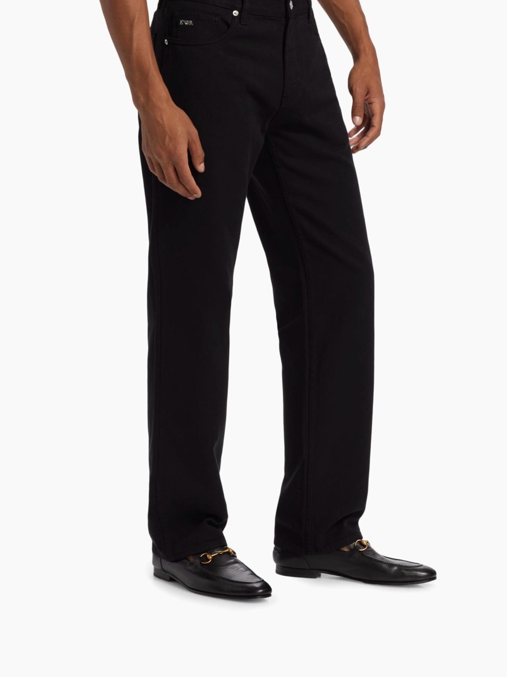 Emporio Armani Black Straight-Leg Men's Jeans